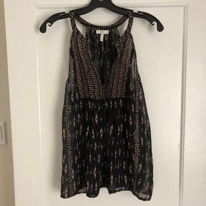 JOIE Printed Silk Sleeveless Blouse